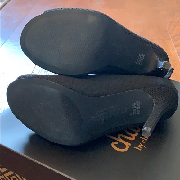 Charles David Black Stretch Open Toe Booties - Picture 5 of 8